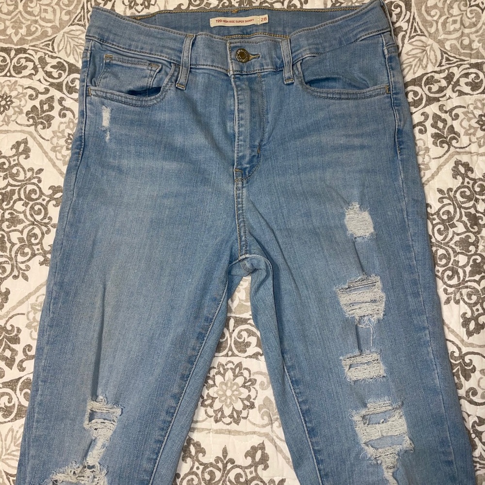 Levi high rise super skinny jeans